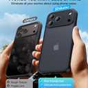 for iPhone 17 Pro Max Case, [Ribbed Non-Slip Sides] [Military-Grade Drop Protection] [Full Camera Protection] Anti-Yellow Soft-Touch Shockproof Slim Phone Case for iPhone 17 Pro Max, Black