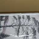 LHIUEM Large Vintage Sketch Tree Framed Wall Art Set,Antique Black and White Wall Decor,Nature Botanical Lake Artwork,Modern Wilderness Forest Art Prints for Living Room,Bedroom- 24"x36"x3