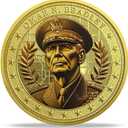 2 x United States General Military Challenge Coin Thank You for Your Service Souvenir Commemorative Collection - OMAR N. Bradley