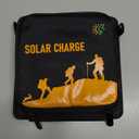 15W Small Portable Solar Panel Chargers (5V/3.0A USB-A/USB-C), IP65 Waterproof Foldable Solar Panel with Large Storage,Backpack Solar with 2 Carabiner for Camping,Hiking, Cell Phone,Tablet