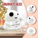 Friendship Gifts for Women - Mini Positive Ghost Crochet, Handmade Emotional Crochet Plushies Support, Funny Birthday Gifts for Friends, Besties, Sisters, White Elephant Gift Ideas
