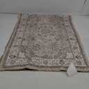 Runner Rug 2x8 Cream Hallway Washable Beige Carpet Non Slip Vintage Medallion Beige Carpet Low Pile Soft Distressed Retro Indoor Long Rug for Entryway Kitchen Bathroom Laundry Bedroom