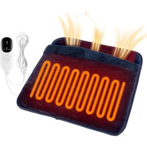 Electric Foot Warmer Heating Pads with Fast Double Side Heated Technology, 3 Timer Settings & 9 Heat Levels, 6-Layers Heat Retention Fabric, Christmas Gifts for Man/Women, 22"20" (Navy Blue)