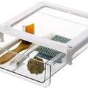 vacane Organizador de cesta para debajo del estante, cajn de almacenamiento extrable para debajo del gabinete, soporte colgante para armario, despensa, cocina, ahorro de espacio adicional