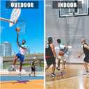 KingDolly Heavy Duty Chain Basketball Net - 12 Loops Anti-Rust Metal Hoop Accessory, Quick Snap Buckle Installation for Indoor/Outdoor Courts All-Weather Durability (Fits Standard 18" Rims) (A2: White)