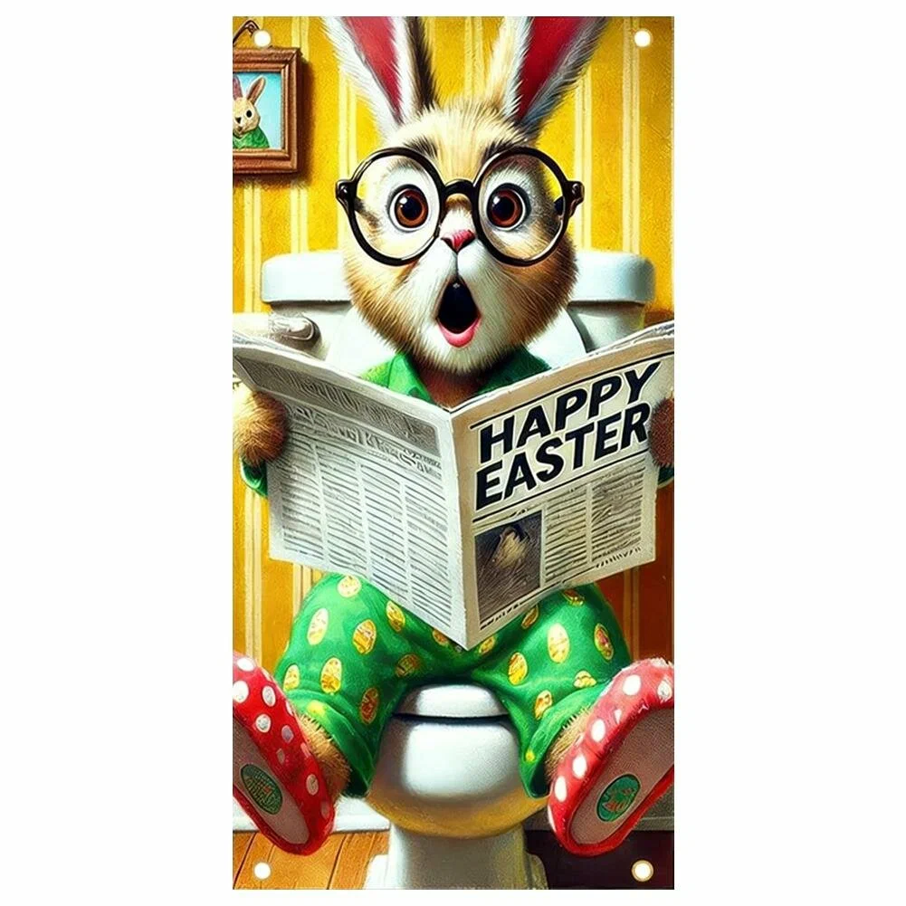 Easter Decorations for the Home, Easter Party Decorations, Easter Door Curtain Suitable for Large Party Supplies Room Garden Wall Decoration Holiday Decoration Background