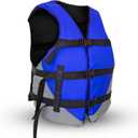 MW Adult Universal Life Vest, USCG Approved Type III Life Jacket for Adults, Great for Boating, Fishing, Tubing, & Other Water Sports. (Blue, Oversize 2XL-5XL)