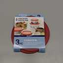 Anchor Hocking Classic Round Food Storage SnugFit Replacement Lids, Red, 2 Cup, Set of 3