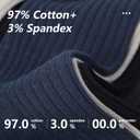 Men's Cotton Crew Socks, 5 Pairs, Anti-Odor Moisture Wicking, Double Needle Stitching, Pill-Resistant Fabric, All Season Wear (28 Gram Thin Version, 1 Pair Each in 5 Colors, Totaling 5 Pairs, 5-9)