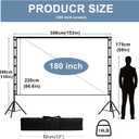Giant 180 inch Projector Screen with Stand (Requires 14FT Space), 15FT Massive Outdoor Movie Screen 4K HD Front/Rear Projection, Foldable Anti-Crease Theater Screen with 2 Sandbags & Bag