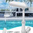 Pool Fountain Above In-Ground Pools - Auto Up&Down Swing Pool Sprayer Adjustable Height Waterfall Pool Sprinkler Fountain for Relaxation & Cooling 10-20 Degrees, Swimming Pool Spa Decoration (Singlegray)