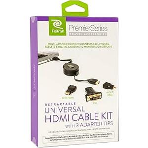 Retrak Retractable HDMI CABLE MINI MICRO DVI ADAPTERS