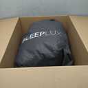 SleepLux Twin Air Mattress Supersoft Snugable Top Extra Durable Tough Guard with Built-in Pillow Raised 15" Airbed with Built in Pump + USB Charger Twin 15", Small, Grey