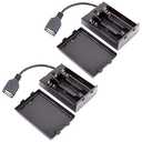 2PCS 3 x 1.5V AA Battery Holder, 3 AA Battery Case Box Holder 4.5-5V with Cover and On/Off Switch, with USB Cable for Indoor & Outdoor Use, Wedding, Party, Camping, Birthday, Christmas