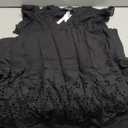 MEROKEETY Women's Flutter Short Sleeve Smocked Midi Dress Summer Casual Tiered A-Line Dress XL