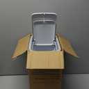 MOPALL 2 Pack Bathroom Trash Can with Lid, 3.6Gal + 2.4Gal Garbage Can with Pop-Up Lid, Small Trash Can Dog Proof, Slim Trash Bin Waste Basket for Toilet, Office, Bedroom, Living Room, Kitchen (White)