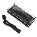 5V 3Pin ARGB LED Hub10 Way 5V 3 Pin RGB Splitter Controller with Acrylic Shell and 3M Adhesive,Used to Expand The Motherboard ARGB Interface