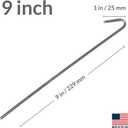 Pinnacle Mercantile 60 Pack Tent Stakes Metal Garden Edging Fence Hooks Pegs Christmas Decoration Stakes Made USA 9 inches Long