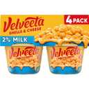 Velveeta Shells & Cheese Original Mac and Cheese Cups Easy Microwavable Dinner with 2% Milk - 8.76oz/4ct Best By: 03/23/2026