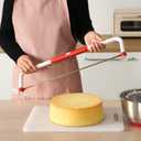 XL Adjustable Cake Layer Cutter Leveler Slicer for 6-16 Inch Large Layer Cakes, Stratification Auxiliary Leveling Baking Tool, Bread Slicer, Toast Cutter, Stainless Steel Food Saw, 20.8 inches