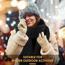 REDESS Women's Long Knit Scarf Winter Warm Big Wrap Thick Winter Cashmere Wool Large Chunky Scarf or Women