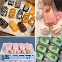 3pcs Large Silicone Popsicle Molds Set,BZIDII 4 Cavities Cake Pop Molds,Oval Ice Cream Bar Mold Ice Pop Cakesicle Molds Silicone with 100 Wooden Sticks & 100 Bags &100 Twist Ties(Pink)