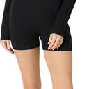 Amazon Essentials Women's Ribbed Cotton Blend Long Sleeve Lounge Romper, Size S