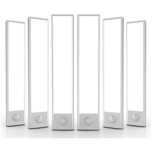 6 Pack Under Cabinet Lights Wireless, 32 LED Motion Sensor Light Indoor Rechargeable Magnetic Closet Lights Battery Operated, Under Counter Lights for Kitchen, Wardrobe, Hallway, Stairs