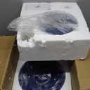 Ceramic Tabletop Fountain, Blue, Fountain with Ball for Indoor Decor, Size 11.8 x 11.8 x 7.8 inch, Material Ceramic, Includes Water Pump and 6 foot Long Power Cord