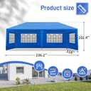 10x20 Canopy Tent Party Tent with 6 Sidewalls, Blue