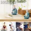 Sea Turtle Meditation Yoga Decor, Coastal Beach Decorations, Zen Resin Statue for Home Office (2PC)