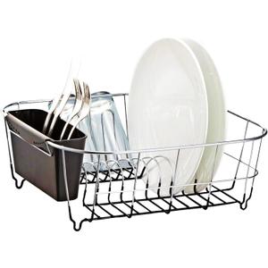 Deluxe Chrome-Plated Steel Small Dish Drainers (Black)
