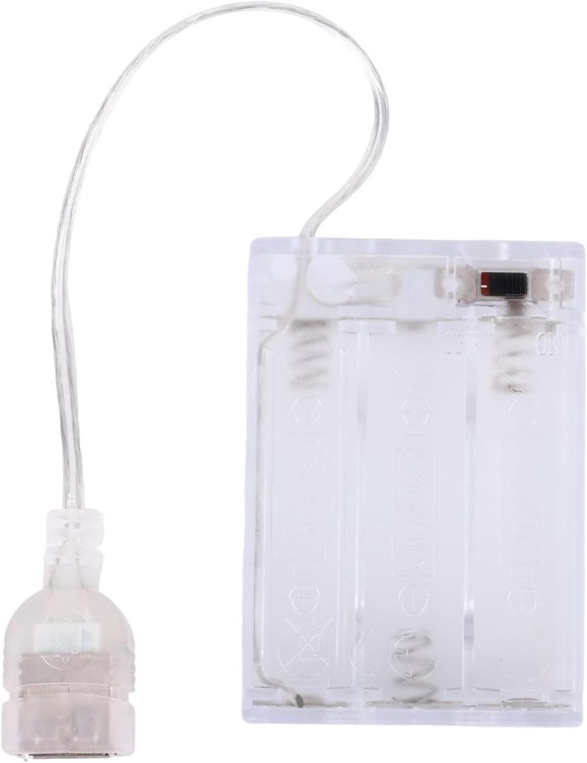 Portable Battery Pack for 5V LED Neon Sign, Power Supply Battery Box Converts USB Neon Led Lights to Battery-Operated for Indoor & Outdoor Use Adapter