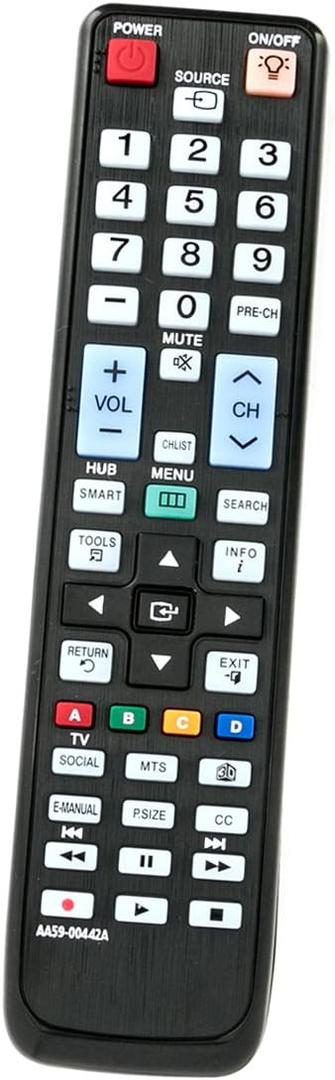 AA59-00442A Replace Remote fit for Samsung TV UN4006400 UN4606400 UN4606450 UN5506450 UN6006400 UN60D6450 UN4006450 UN5506400 UN40D6500VF UN46D6500VF UN32D6500VF UN32D6500 UN40D6500 UN46D6500