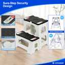 STOODER Folding Step Stool, 2-Step 8" 17", Non-Slip, 300lb Capacity
