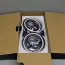 7 Inch LED Headlights Round Halo Angel Eyes DRL Amber Turn Signal Lights H6024 LED Headlights Replace High/Low Sealed Beam Fits Wrangler JK TJ LJ CJ with H4 H13 Adapter, 2PCS