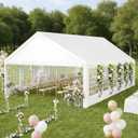 20x40 Party Tent Heavy Duty White Canopy Large Outdoor Event Shelter with Removable Sidewalls, Waterproof Gazebo for Wedding, Backyard, Parties
