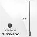 Flexible Drill Bit Extension,35 in.Long Flex Drill Bit Holder Extension,Compatible with 1/4" Hex and 3-Flat Shank with Hex Key and Spare Screws
