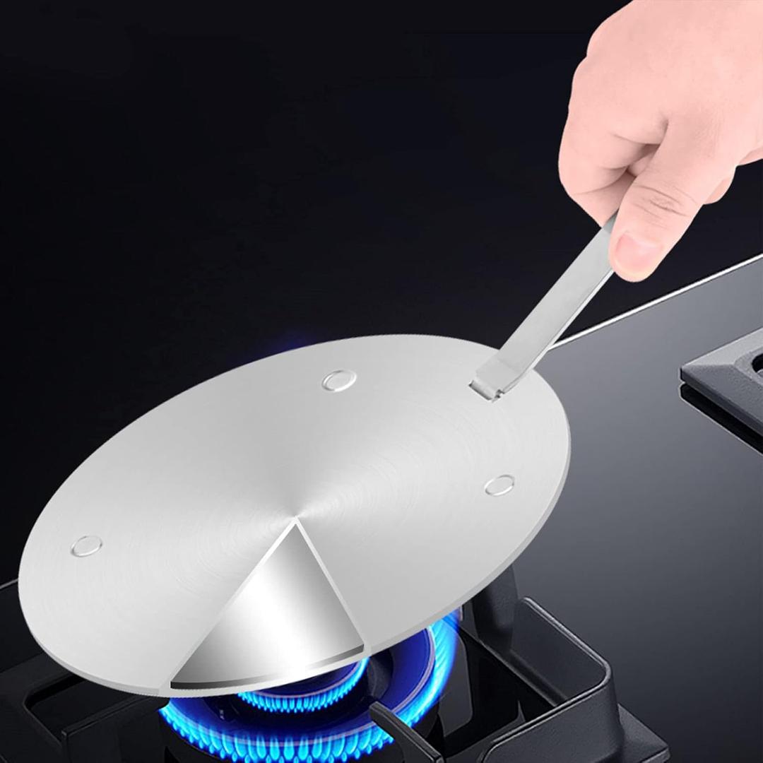Heat Diffuser for Glass Gas Stove, Heat Diffuser Plate Induction Cooktop Adapter Plate with Removable Handle, Induction Plate Adapter Converter Disk 7.9inch