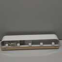 Modern Wall-Mounted Coat Rack with Shelf  Heavy-Duty Steel, 5 Sturdy Hooks, Powder-Coated Finish, Space-Saving Entryway Organizer with Mounting Hardware  Sleek & Minimalist Design (White)