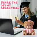 Deekin 10 Inch Graduation Bears Stuffed Animal Class of 2026 Plush Cap Grad Bear Kindergarten Grad Gifts Stuffed Animal Plush Toy for Party Decor(Graduation,Pink)