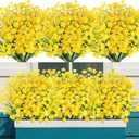 AGIRL 21 Bundles Artificial Flowers for Outdoor,UV Resistant No Fade Fake Plastic Flowers Faux Plants for Hanging Planters Decoration Indoor Outside Garden Porch Window Box Home Wedding Farmhouse
