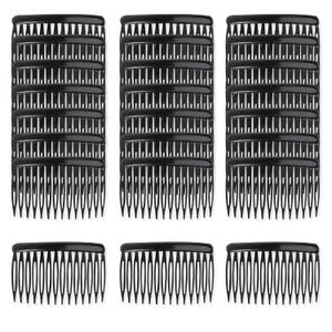 TaShow Hair Side Combs for Women Fine Thin Hair, 14 Teeth Decorative Hair Combs for Women Girls Bridal Wedding Veil (Black)