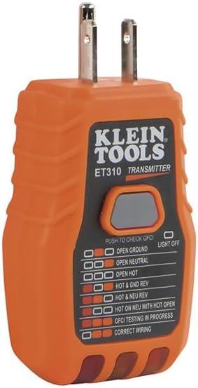 Klein Tools ET310TRANS ET310 Circuit Breaker Finder Replacement Transmitter, Digital Circuit Breaker Finder, Integrated GFCI Outlet Tester