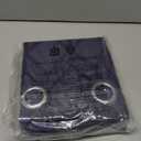 Amazon Basics Jacquard 2-Piece 100% Blackout Curtains, Living Room and Bedroom Drapes, Thermal Insulated Window Treatment, 52"x63", Dark Blue