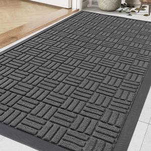 Amyracel Front Door Mat 3'x4', Heavy Duty Waterproof Commercial Floor Mat