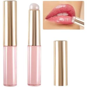 Mxxipp 2pcs Silicone Lip Brush, Portable Round Head Lip Brushes Applicator with Cover, Reusable Makeup Brush Beauty Tool for Lipstick Lip Gloss Balm Mask Concealer Eyeshadow Manicure- Pink, Set of 3