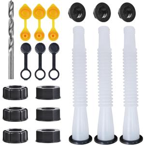 Gas Can Spout Replacement Kit, Gas Can Nozzle Replacement (3 Kit-White) All gaskets are installed and ready to use upon receipt. For 1/2/5/10 gallon gas can. Easy and convenient to use