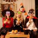 Garma 24 Pcs Kids Halloween Glasses - Plastic Party Glasses with Glitter, Pumpkin, Spider, Ghost Themed Eyewear