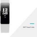 Fitbit Inspire HR Heart Rate and Fitness Tracker With S and L Bands, White, One Size, 1 Count